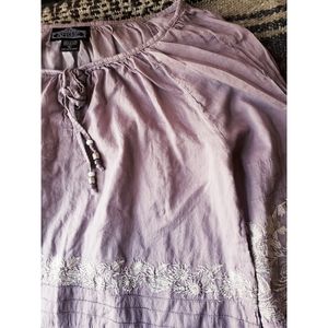 "ANGIE" BOHO/WESTERN BLOUSE - PURPLE